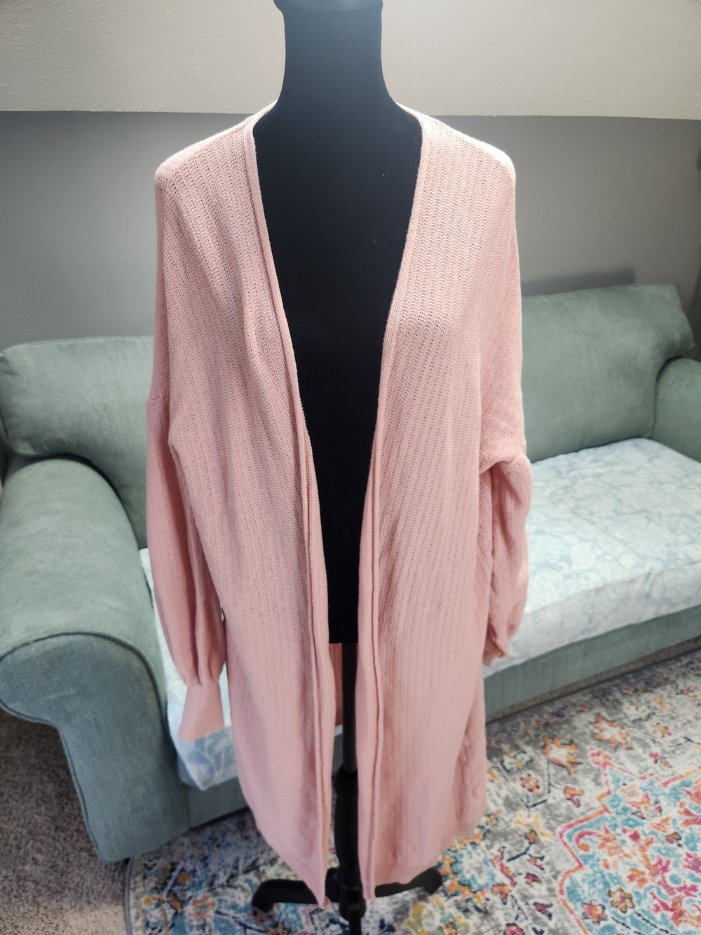 Wild Fable TARGET Soft Open-Front Pink Women's Cardigan Sweater COTTON! Large